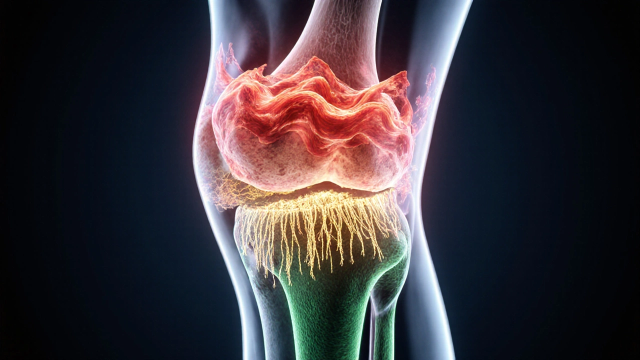 Прозрачное изображение ноги, показывающее три фазы заживления: воспаление, коллаген и ремоделирование тканей.