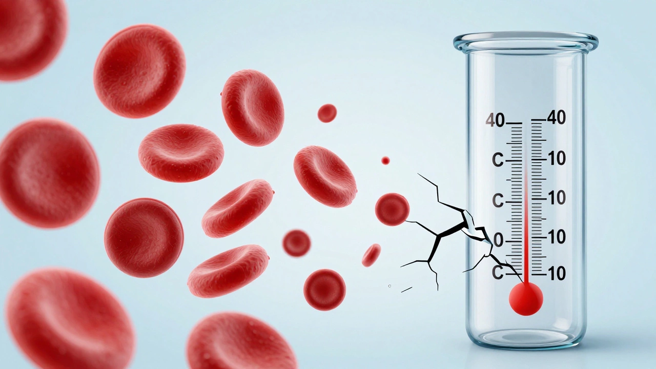 Кровяные клетки разрушаются под воздействием тепла и времени