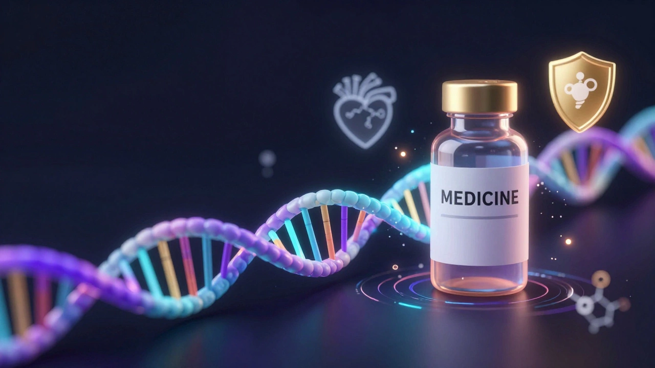 Концептуальное изображение ДНК и персонализированной медицины будущего